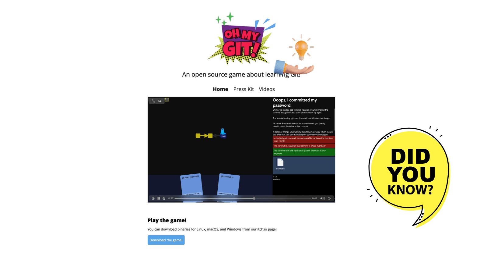Level Up Your Git Skills with OhMyGit: A Fun and Interactive Learning Experience